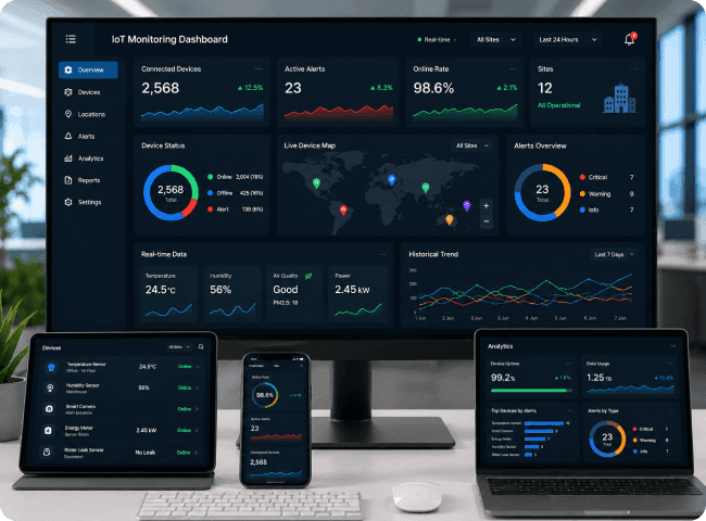 Real-Time IoT Monitoring Dashboards