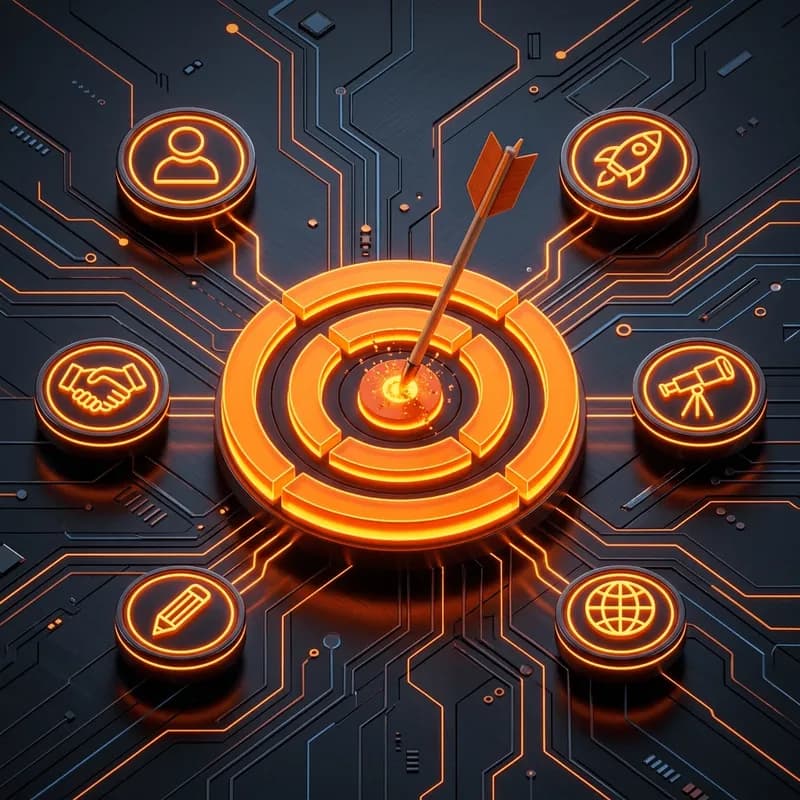 Target illustration representing a specific referral trigger